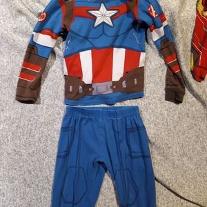 Captain America and Iron Man pajamas size 7